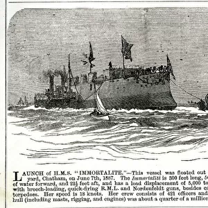 Launch of HMS Immortalite at Chatham Dockyard, Kent