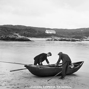 Launching a Curragh, North West Donegal