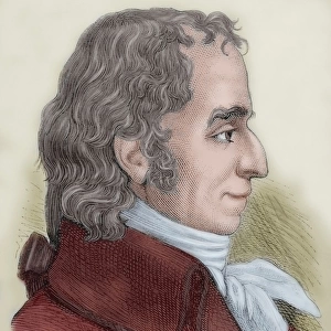 Laurent Lecointre (1742-1805). Portrait. Colored engraving