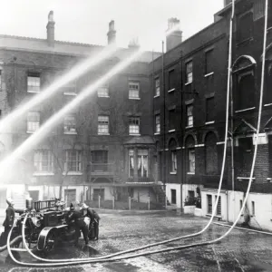 LCC-LFB motorised pump at hose drills, Southwark HQ LCC-LFB motorised pump at hose drills, Southwark HQ