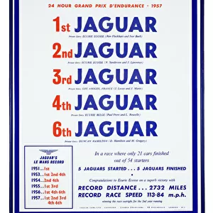 Le Mans Jaguar Factory poster