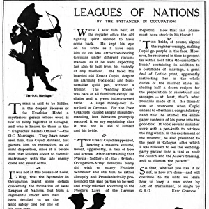 Leagues of Nation with silhouettes by H. L. Oakley