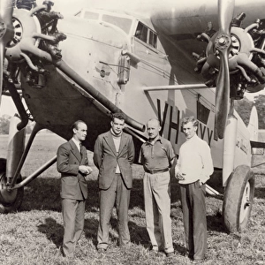 From left: Charles Ulm, P G Taylor and crew