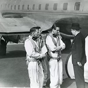 From left: Test pilots Joseph Harold ?Jimmy? Orrell and?