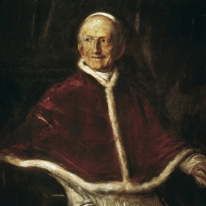 LEO XIII (1810-1903). Pope (1878-1903). Oil on