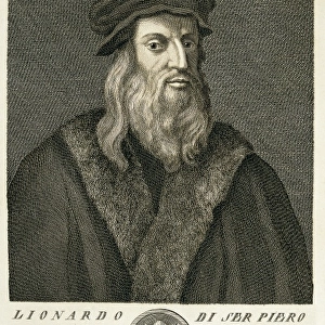 LEONARDO DA VINCI (1452-1519). Engraving. SPAIN
