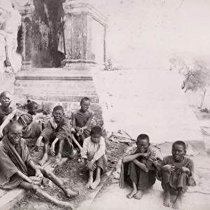Lepers, suffers of Leprosy, Rangoon, Yangon, Burma