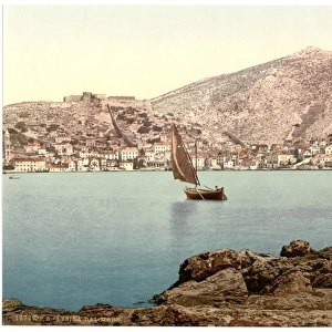 Lesina, from the sea, Dalmatia, Austro-Hungary
