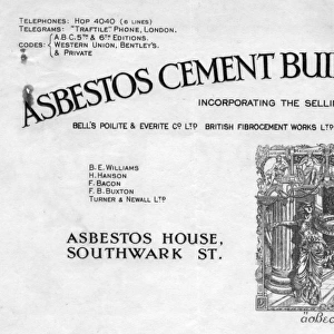 Letterhead, Asbestos Cement Building Products Ltd