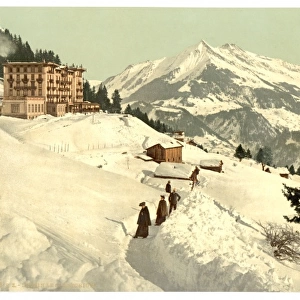 Leysin, the sanatorium and Chaussy in winter, Nand, Canton o