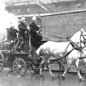 LFB horse-drawn steamer at modern review LFB horse-drawn steamer at modern review