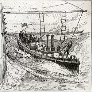 Liberty Men head off on shore leave aboard a Picket Boat