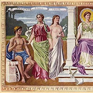 Library of Congress Mural - Mosaic Panels - Law