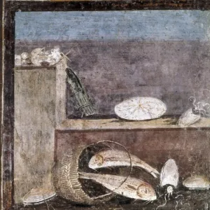 Still Life with Fishes. 1st c. Roman art. Early