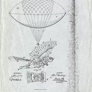 Line-Drawing of Mr R J Spaldings Patented Flying Machin?
