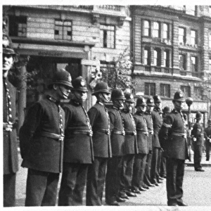Line of Police Officers