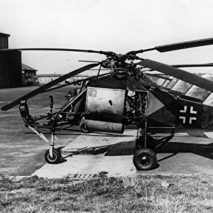 A line-up of Flettner FL282 Kolibri helicopters