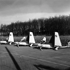 A line-up of West German Navy Hawker Sea Hawk 100s