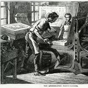 Lithographic printing-press 1876
