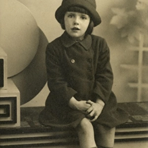 Little girl in Art Deco studio