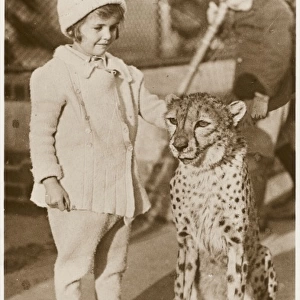 Little girl and Cheetah