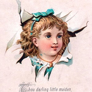 Little girl on a Christmas card