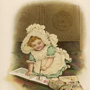 Little Girl Paints 1888