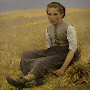 The Little Gleaner, 1884, by Hugo Salmson