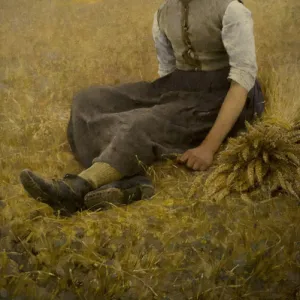 The Little Gleaner, 1884, by Hugo Salmson