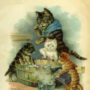 Three Little Kittens Are Washing Their Mittens