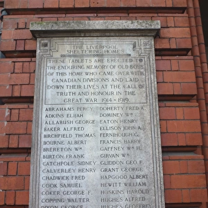 Liverpool Sheltering Homes plaque