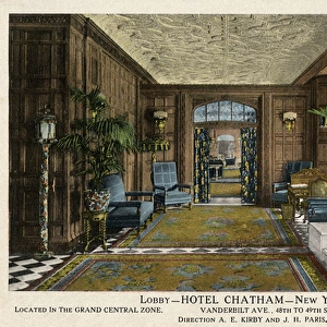 Lobby of Hotel Chatham in New York City, USA