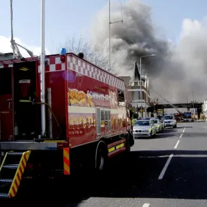 London Fire Brigade Command unit at fire, Penge London Fire Brigade Command unit at fire, Penge