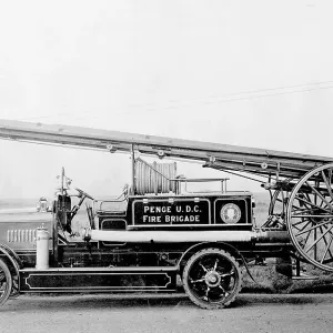 A London Fire brigade wheeled ladder escape vehicle A London Fire brigade wheeled ladder escape vehicle