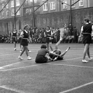 London firewomen playing netball, Westminster SW1 London firewomen playing netball, Westminster SW1