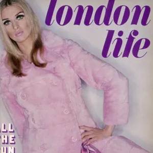 London Life Print, 24 September 1966: Pale Rose Pink Bunny Coat London Life Print, 24 September 1966: Pale Rose Pink Bunny Coat
