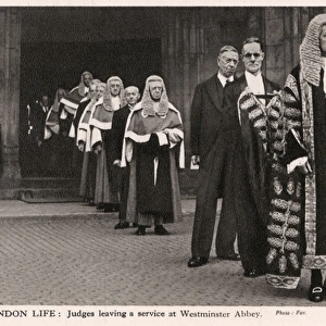 London Life: Judges leaving a service at Westminster Abbey