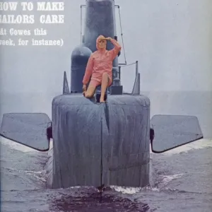 August 1966 London Life Magazine Print: Model on HMS Token Submarine August 1966 London Life Magazine Print: Model on HMS Token Submarine