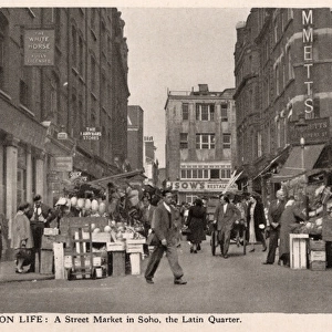 London Life: A Street Market in Soho, the Latin Quarter
