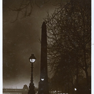 London at Night - Cleopatras Needle and Victoria Embankment