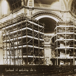 London in Splints Scaffolding inside St. Pauls Cathedral