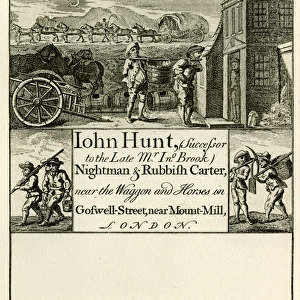 London Trade Card - John Hunt, Nightman and Rubbish Carter