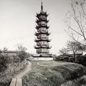 Longhua Pagoda, near Shanghai, China, c. 1890