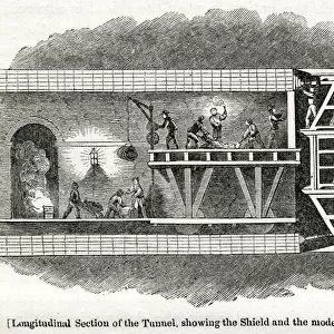 Longitudinal section of Thames Tunnel 1825
