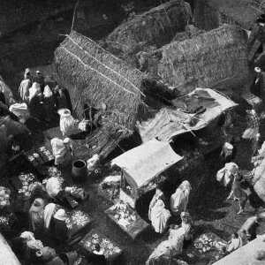 Looking down over the old Fish Market, Tangier, Morocco