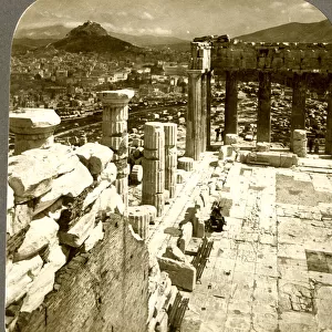 Looking from the Parthenon over Athens