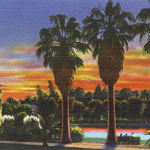 Los Angeles, California - Sunset in Echo Park