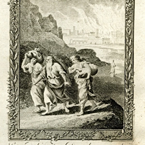 Lot and his two daughters on their journey