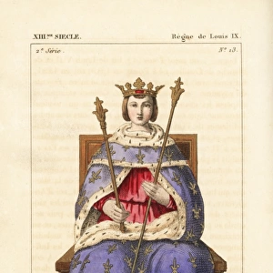 Louis IX, King of France, in ceremonial robes, 13th century
