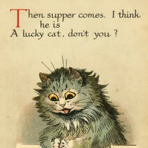 Louis Wain, Daddy Cat - suppertime